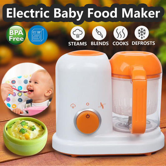 4-in-1 Baby Food Processor: Smart Steamer and Blender for Infants & Toddlers, Milk Warmer and Purée Maker, BPA-Free, 220V