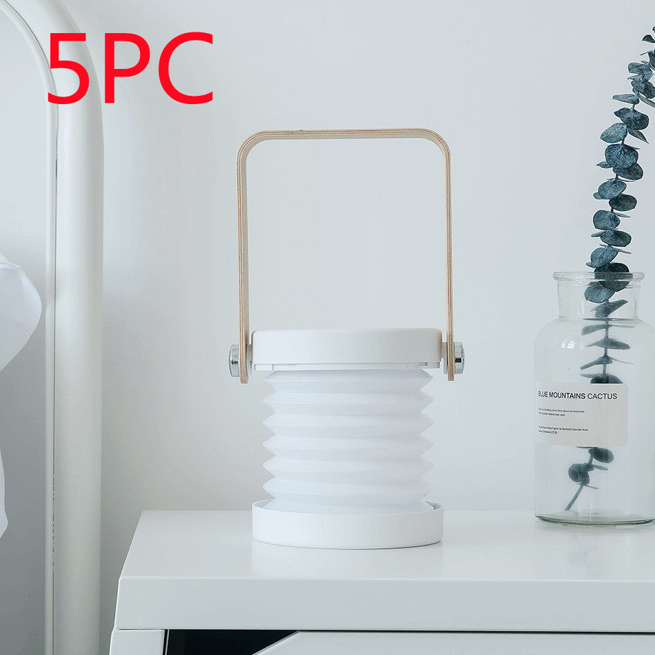 Luz nocturna LED plegable táctil regulable: linterna portátil recargable por USB