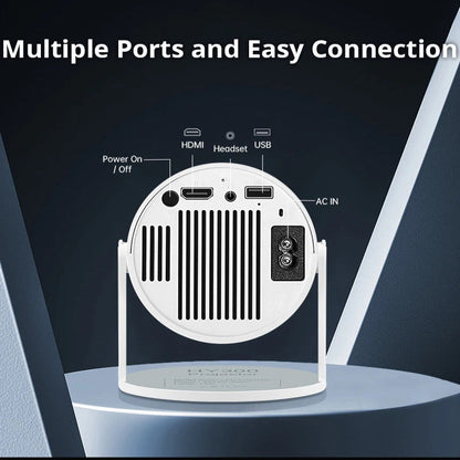 Proyector inteligente HY300 Pro - Cine en casa 4K, Android TV 11.0, WiFi 6 ultrarrápido y rotación de 180°