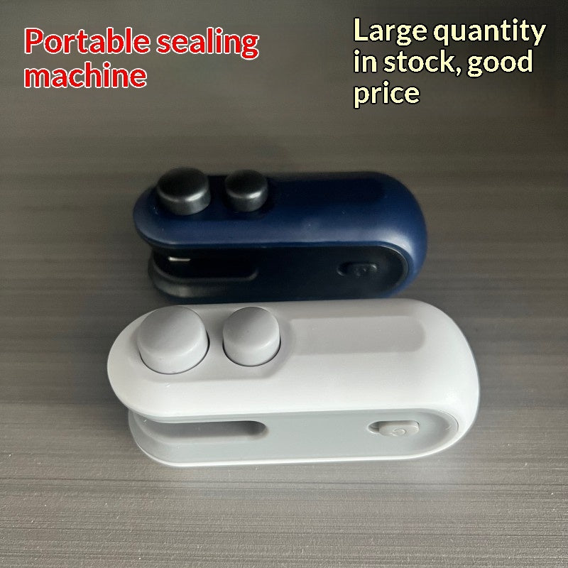 Portable Mini Heat Sealer & Bag Cutter: Keep Snacks Fresh with 2-in-1 Handheld Vacuum Sealer - Magnetic Rechargeable Bag Resealer for Kitchen, Camping & Travel