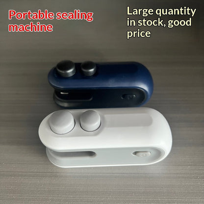 Portable Mini Heat Sealer & Bag Cutter: Keep Snacks Fresh with 2-in-1 Handheld Vacuum Sealer - Magnetic Rechargeable Bag Resealer for Kitchen, Camping & Travel