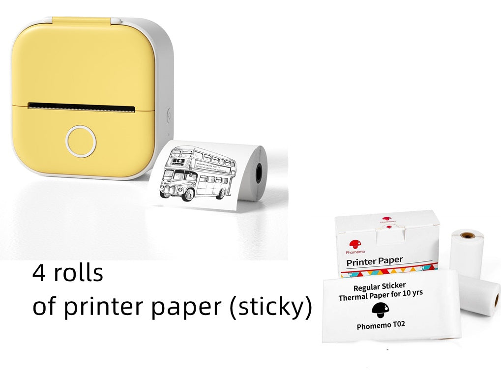 Portable Mini Thermal Printer for Students: Wireless Bluetooth Label Maker for Notes, "Wrong Questions" & DIY Journaling - Compact Inkless Pocket Photo Printer