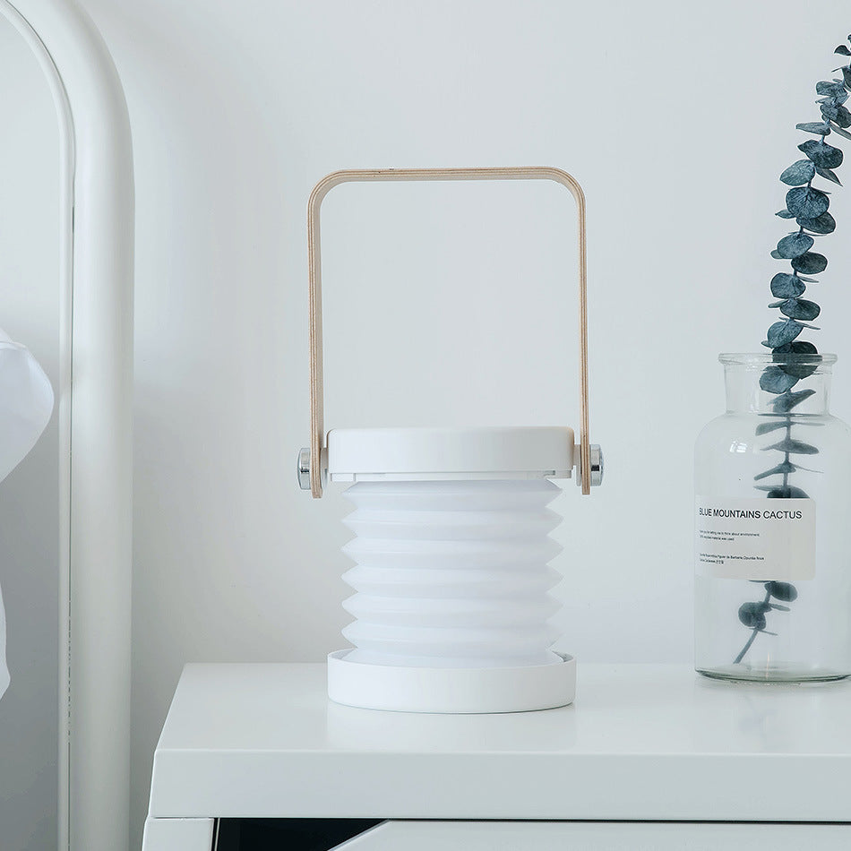 Luz nocturna LED plegable táctil regulable: linterna portátil recargable por USB