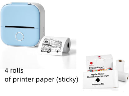 Portable Mini Thermal Printer for Students: Wireless Bluetooth Label Maker for Notes, "Wrong Questions" & DIY Journaling - Compact Inkless Pocket Photo Printer
