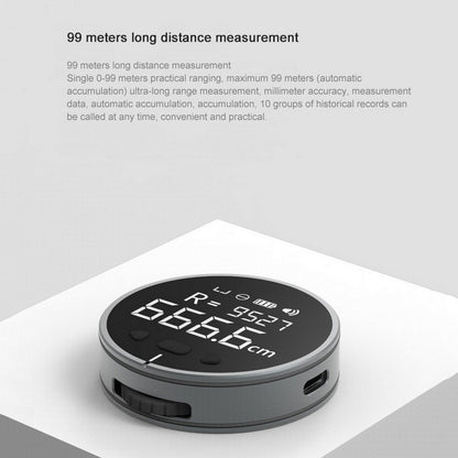 Precision Digital Rolling Tape Measure - HD LCD Electronic Ruler for All Surfaces - USB-C Rechargeable