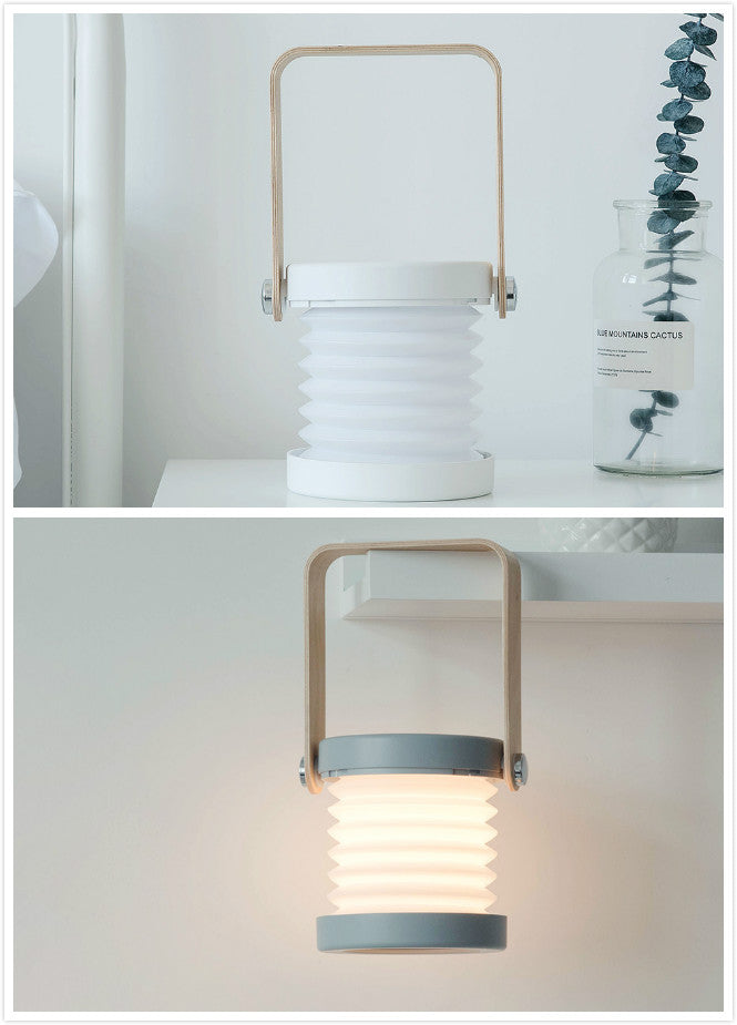 Luz nocturna LED plegable táctil regulable: linterna portátil recargable por USB