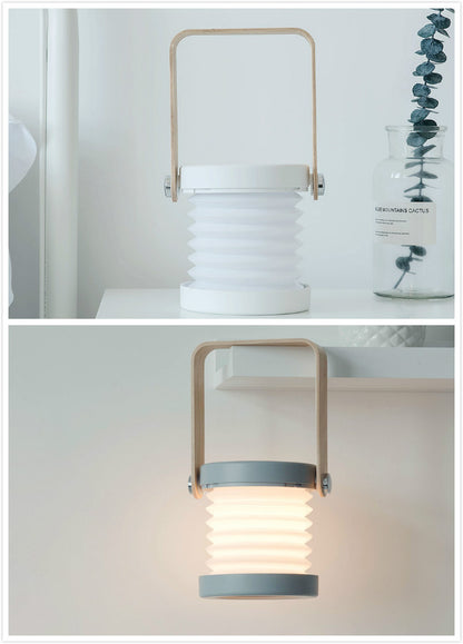 Luz nocturna LED plegable táctil regulable: linterna portátil recargable por USB