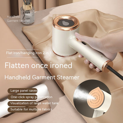 2-in-1 Portable Mini Steam Iron: Professional Travel Garment Steamer & Dry Iron for Clothes, 180° Rotatable Handle, 30s Fast Heat-Up