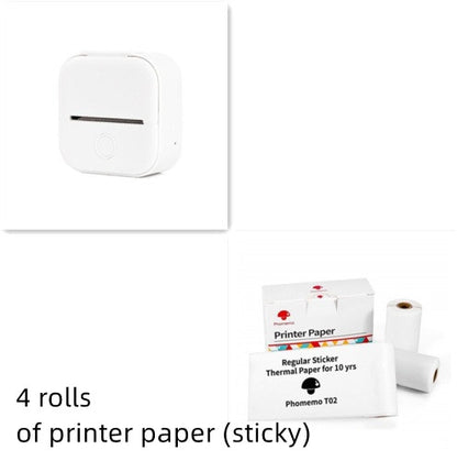 Portable Mini Thermal Printer for Students: Wireless Bluetooth Label Maker for Notes, "Wrong Questions" & DIY Journaling - Compact Inkless Pocket Photo Printer